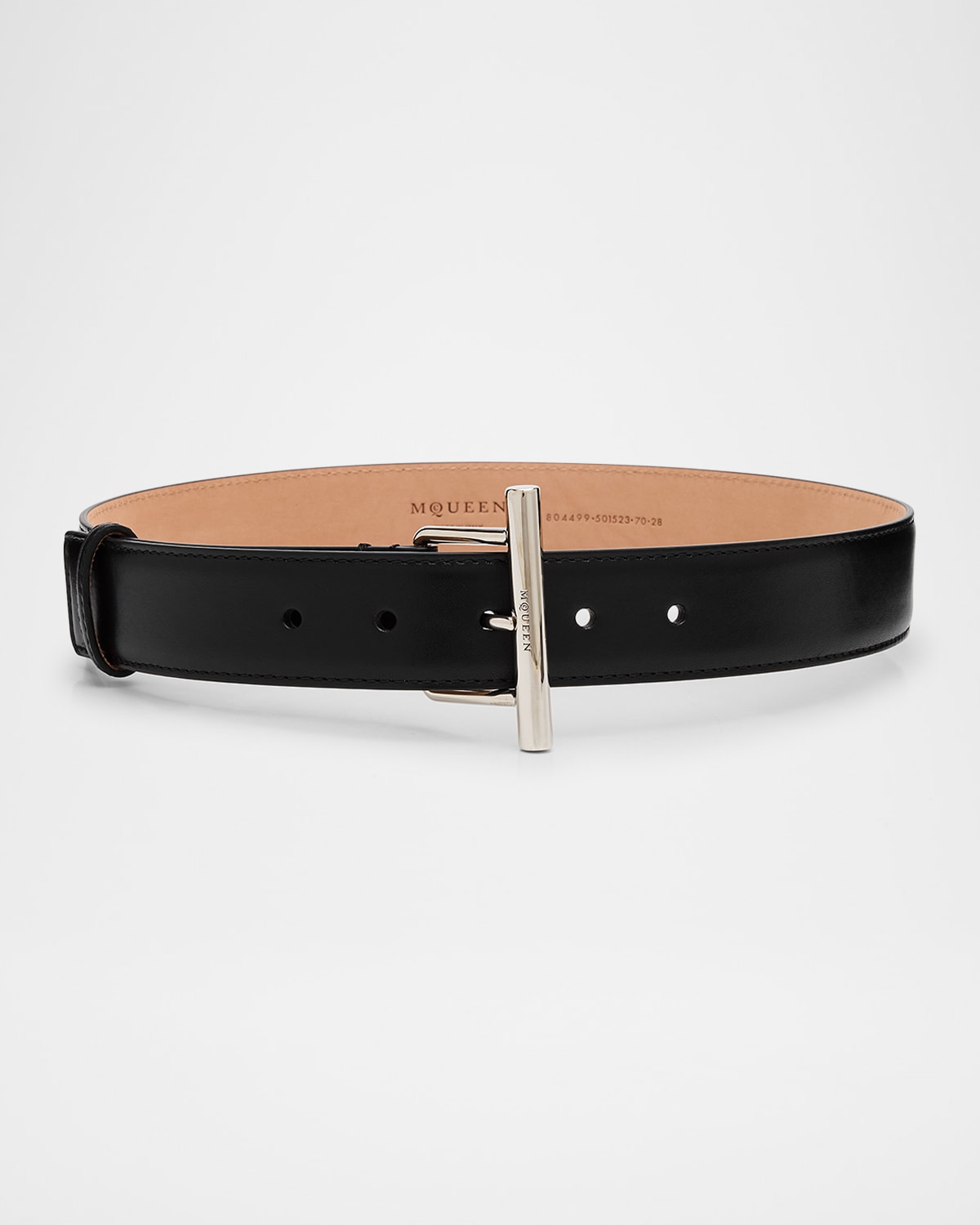 Silvertone Cross-Bar Leather Sling Belt
