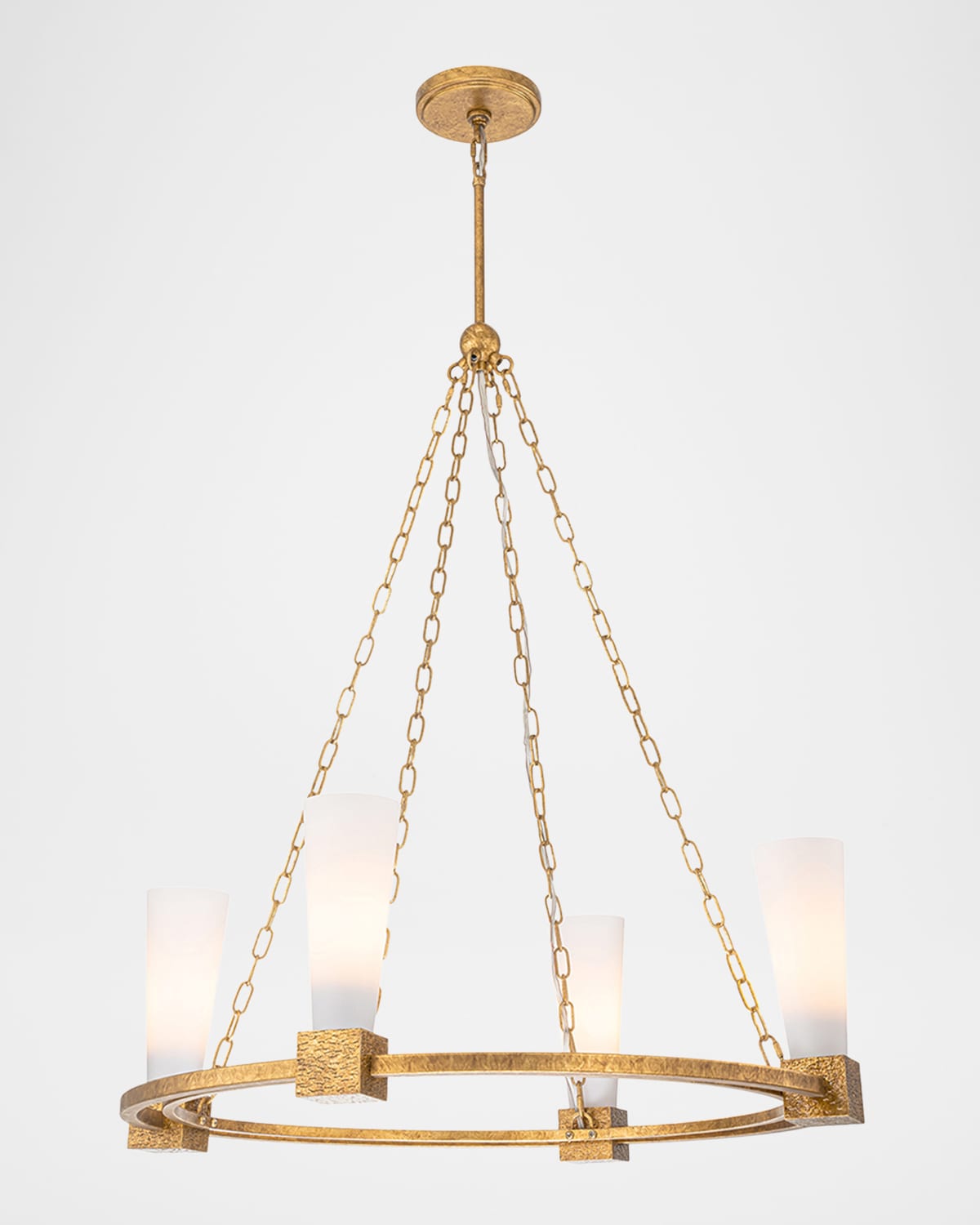 Lucas + Mckearn Kristy 33" 4-light Chandelier In Distressed Gold