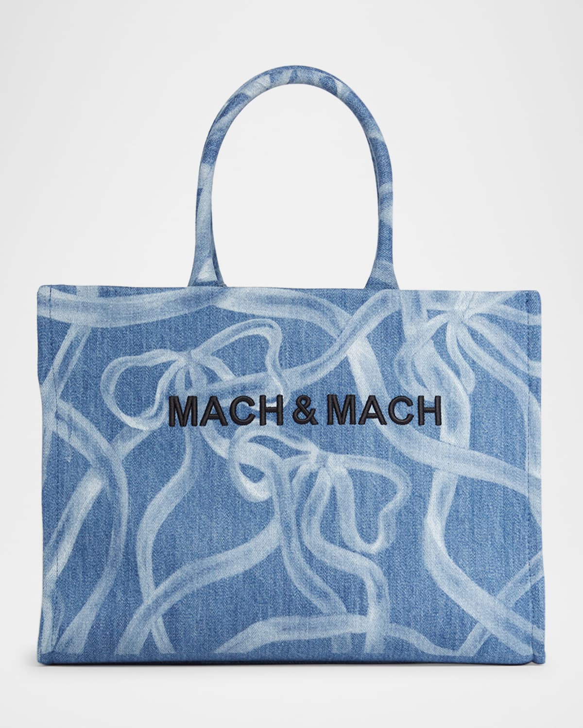 Riviera Bow Denim Tote Bag