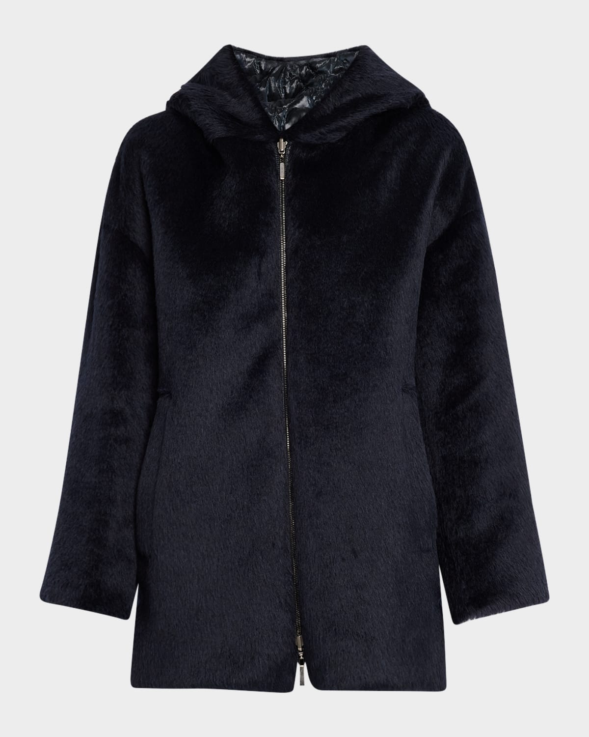 Spacefe Reversible Quilted Faux-Fur Coat