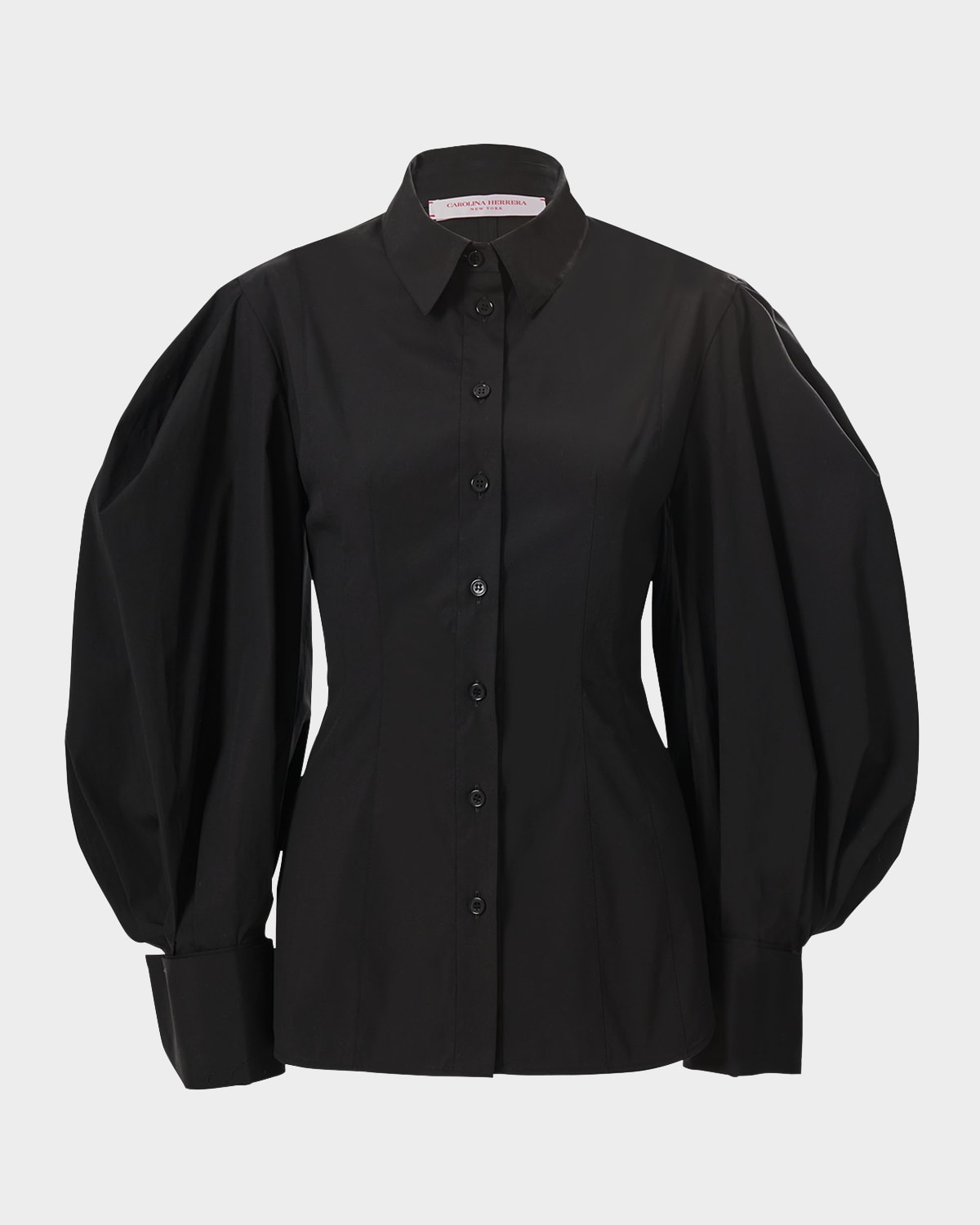 Carolina Herrera Balloon-sleeve Shirt In Black