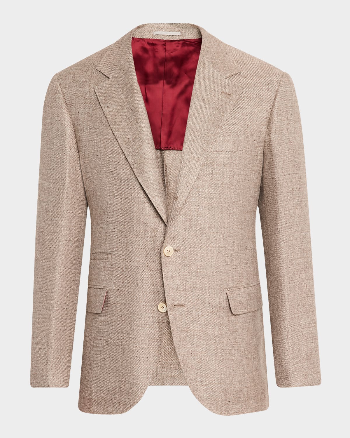 Brunello Cucinelli Check-pattern Blazer In Bark