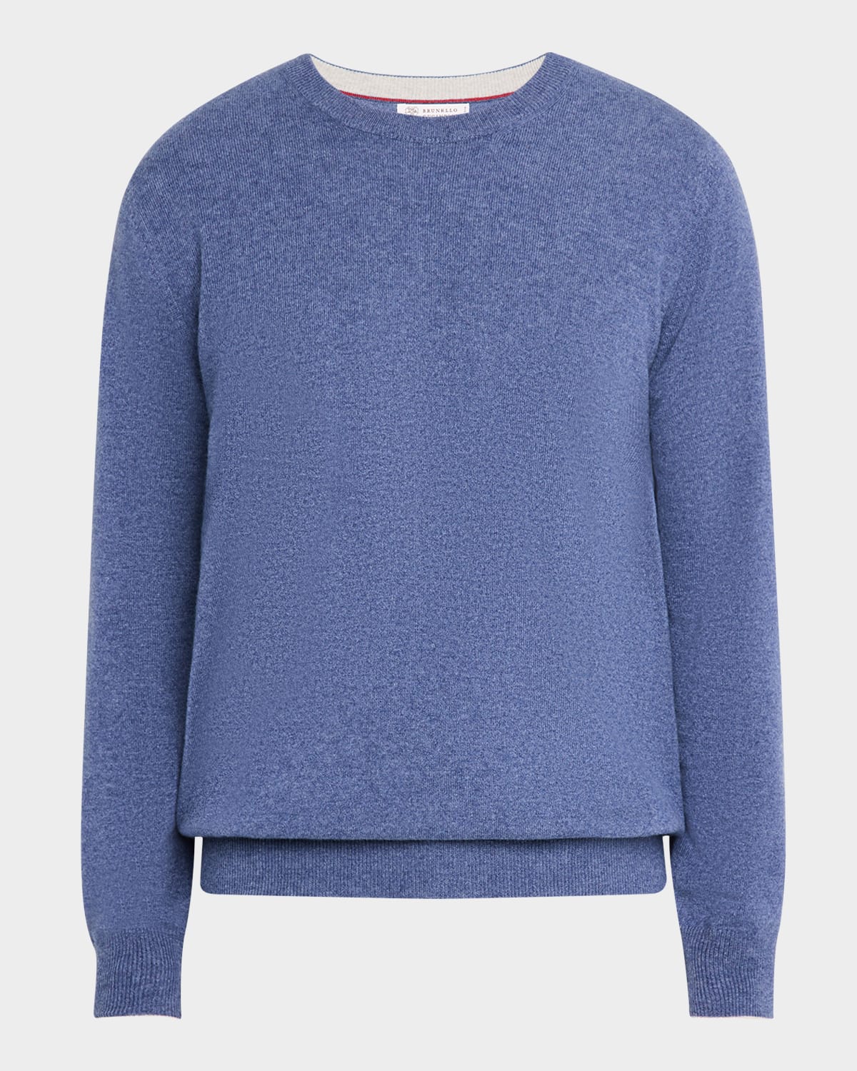 Brunello Cucinelli Men's Cashmere Crewneck Sweater In Denim