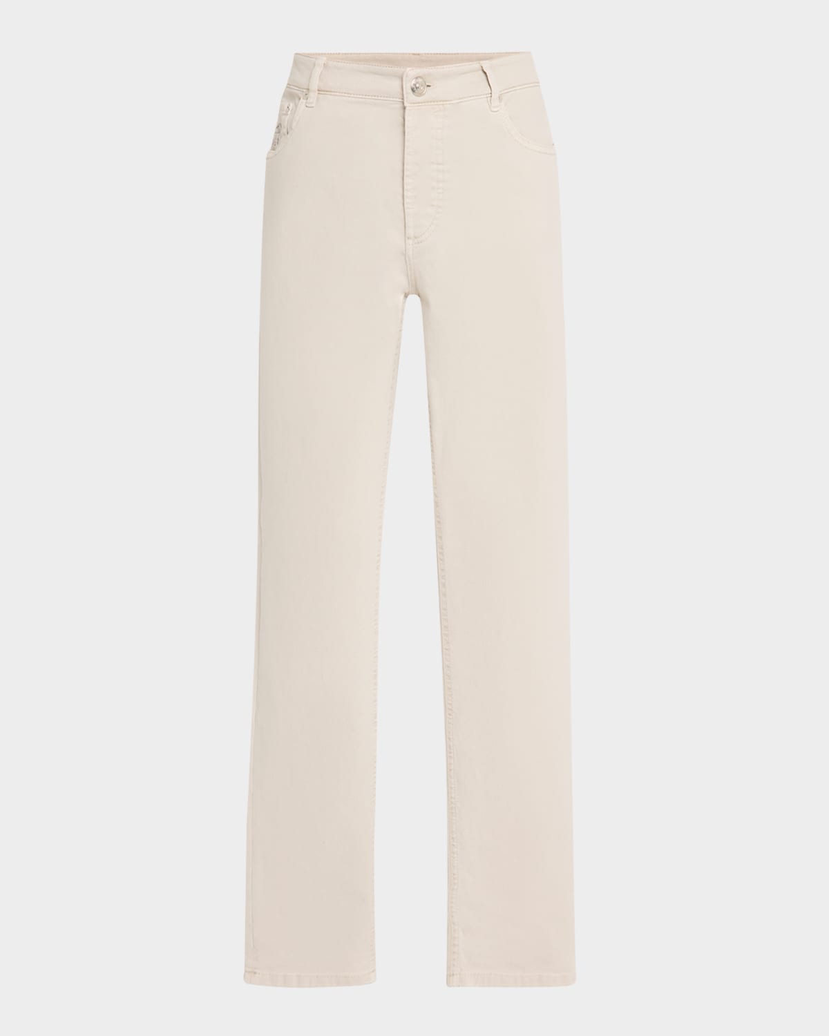 Brunello Cucinelli Men's Dyed Denim Five-pocket Pants In Neutral