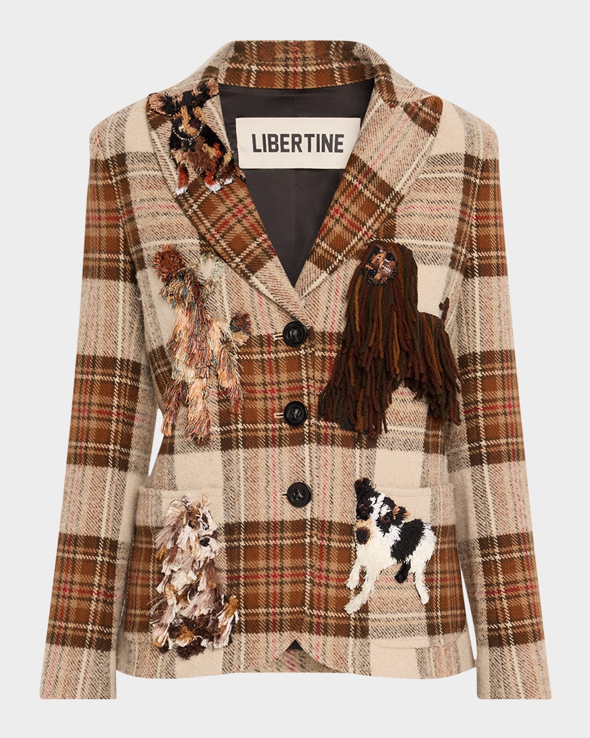 Libertine Westminister Embroidered Single-breasted Jacket In Brnmu