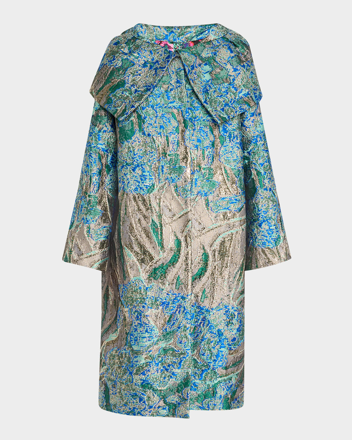 Libertine Anslem Jackie Metallic Opera Coat In Grnbl