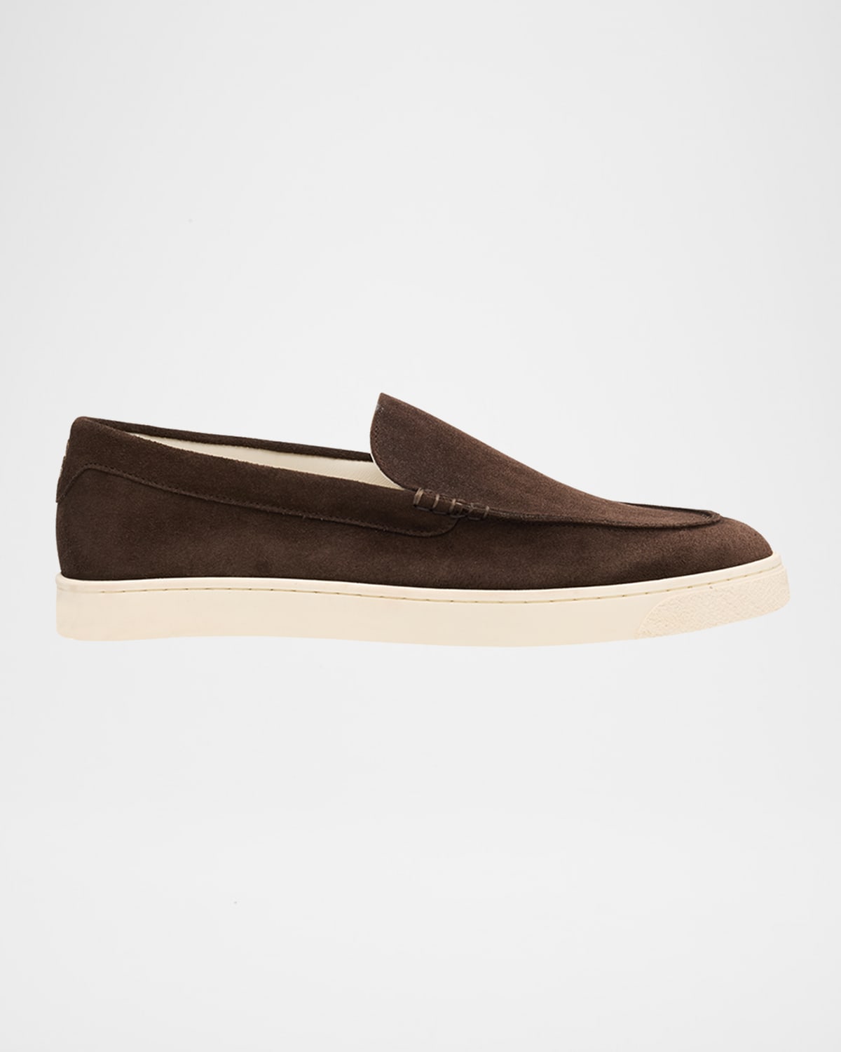 Brunello Cucinelli Men's Hybrid Venetian Suede Slip-ons In Brown