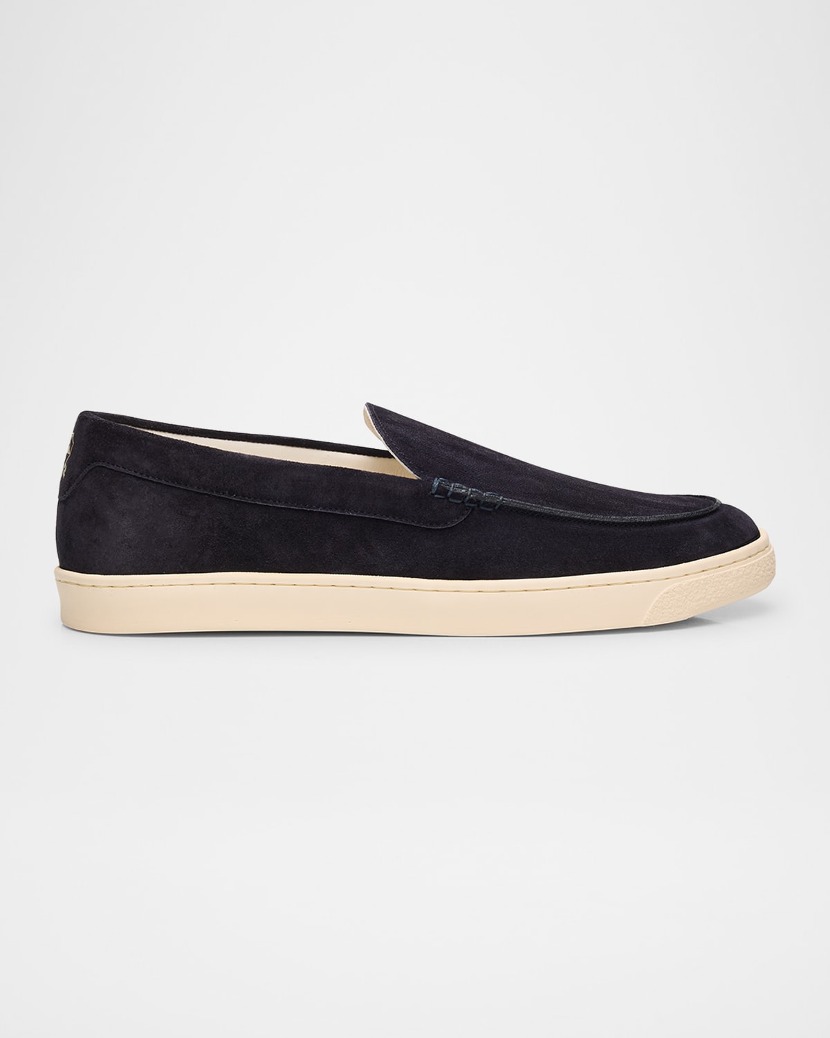 Brunello Cucinelli Navy Leather Sneakers In Blue