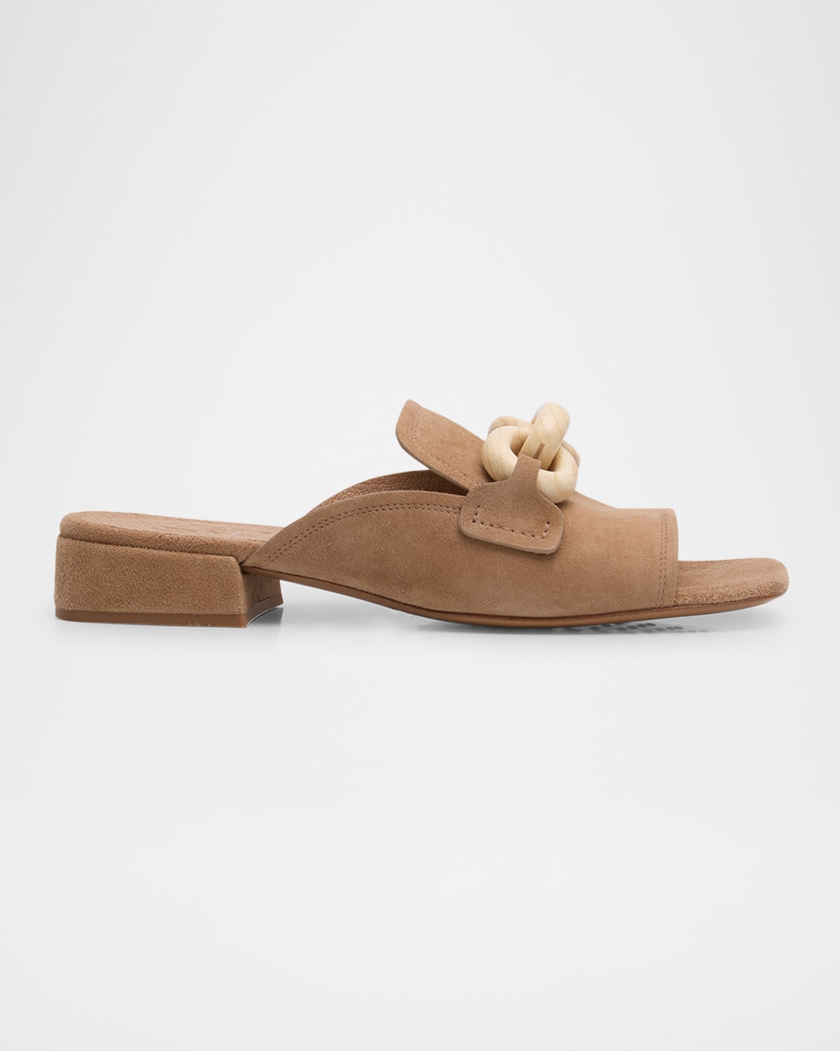 Enna Suede Chain Loafer Mules