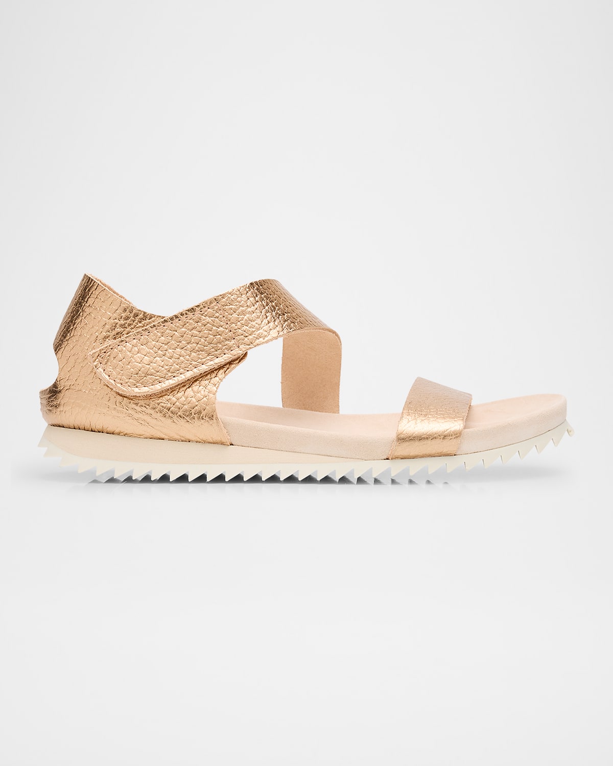Jedda Metallic Ankle-Grip Comfort Sandals