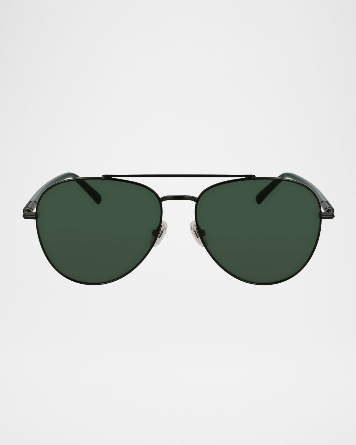 Ferragamo Men's Sf316s Prisma Metal Aviator Sunglasses In Matte Black