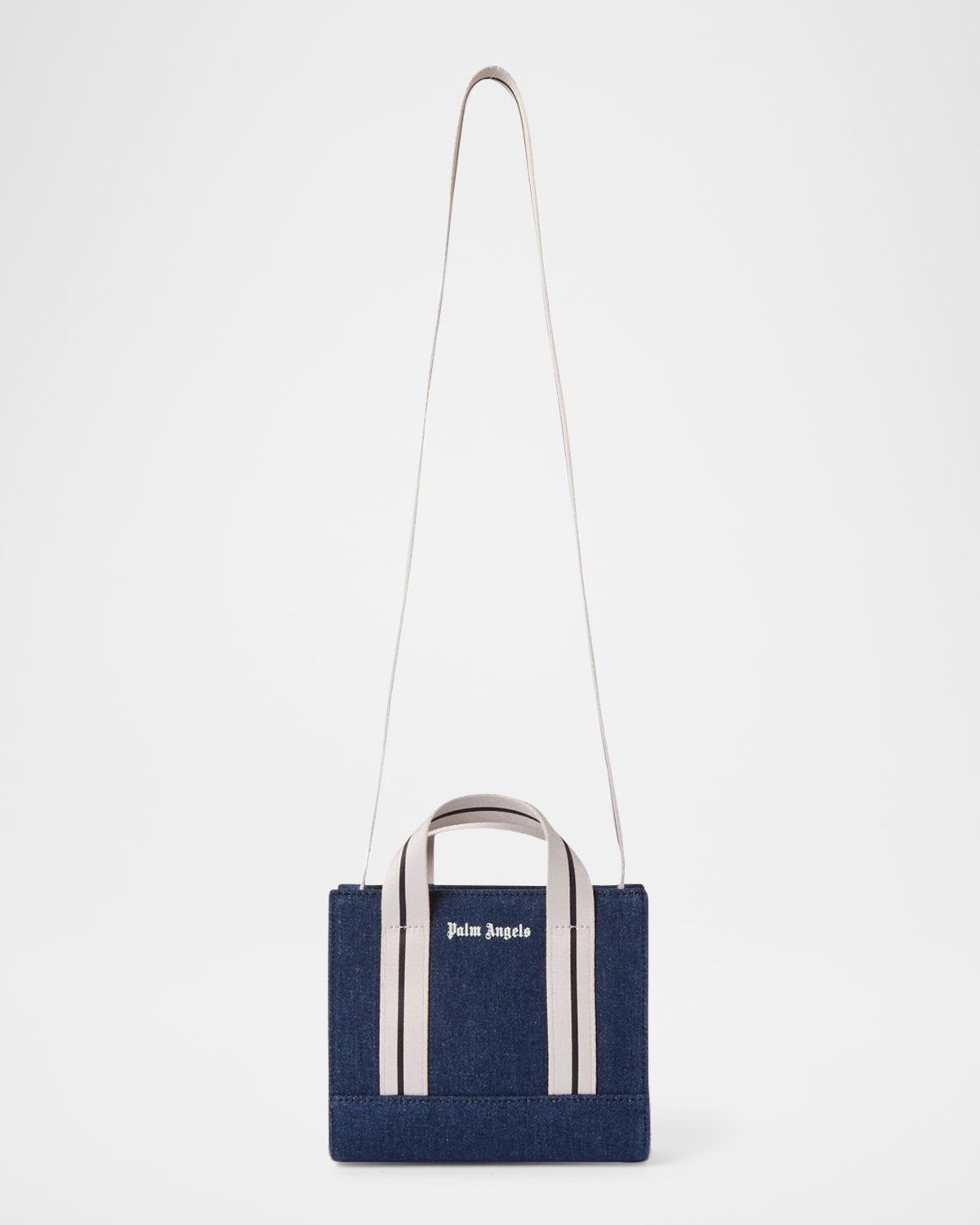 Palm Angels Girl's  Denim Mini Tote In Denim Off Wh