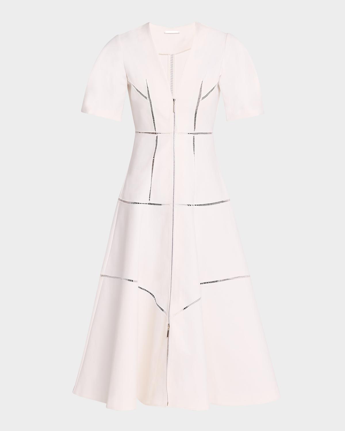 alexis valry midi dress Alexis Valry Short-sleeve Midi Dress In White
