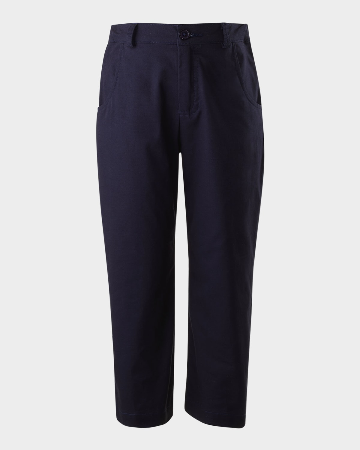 Rachel Riley Boy's Cotton Twill Trousers In Navy