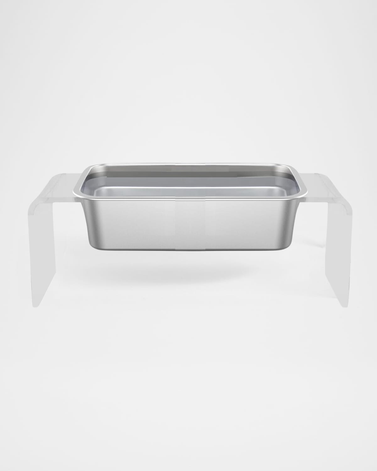 Hiddin Medium Clear Trough Single Bowl Feeder, 1 Gallon