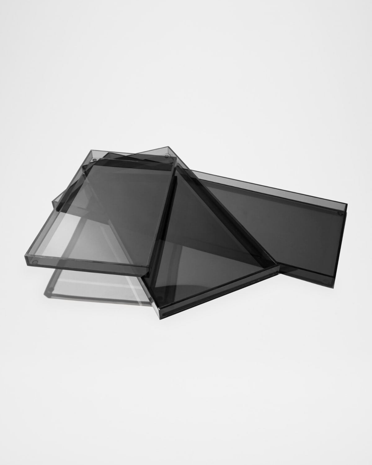 Hiddin Smoke Grey Overflow Feeder Tray, Small In Smoke Grey