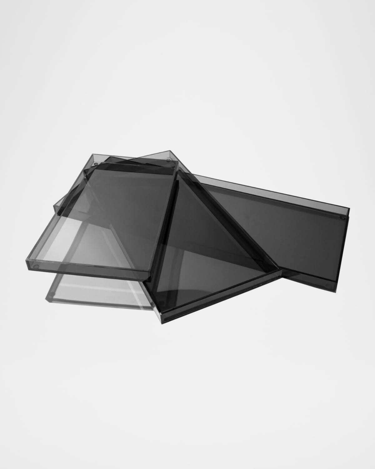 Hiddin Smoke Grey Overflow Feeder Tray, Extra Large In Smoke Grey