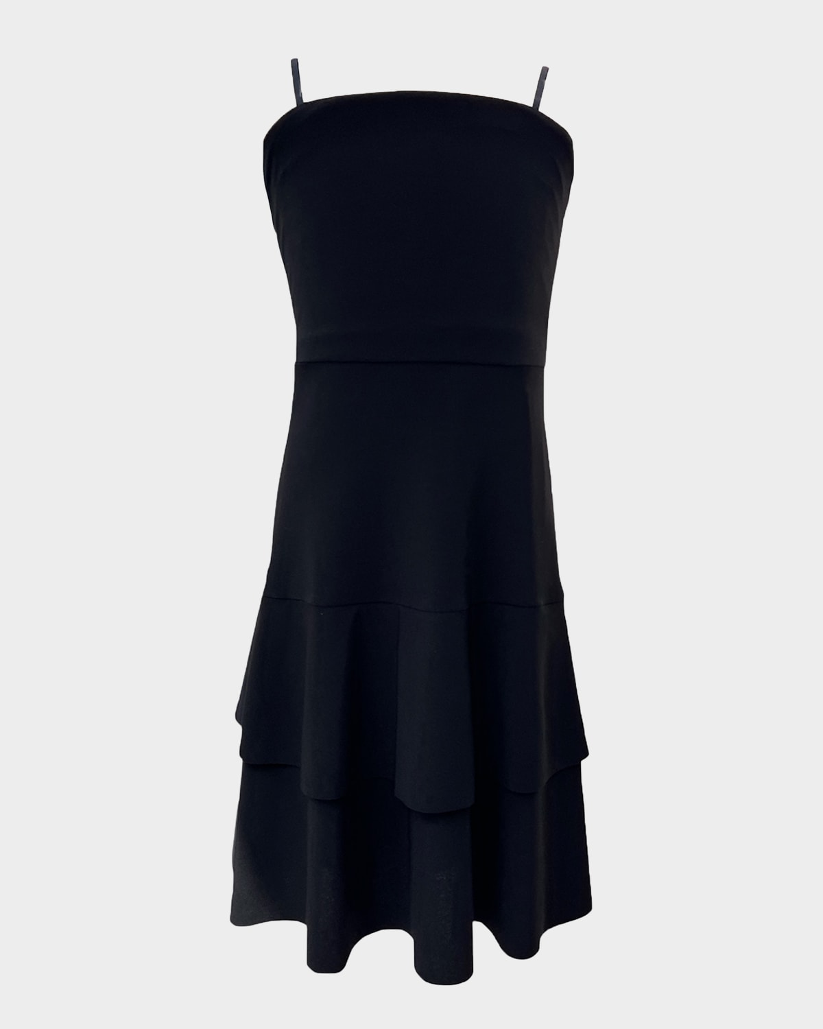 Un Deux Trois Girl's Tiered Dress W/ Bow In Black