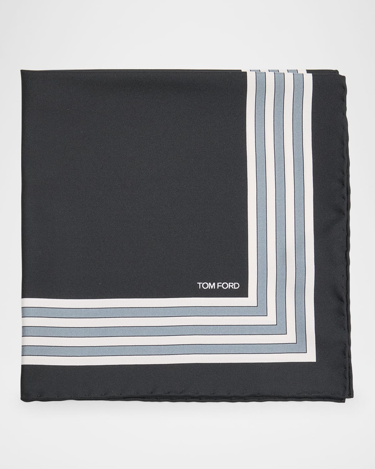 Tom Ford Men's Multi-frame Silk Pocket Square In Black