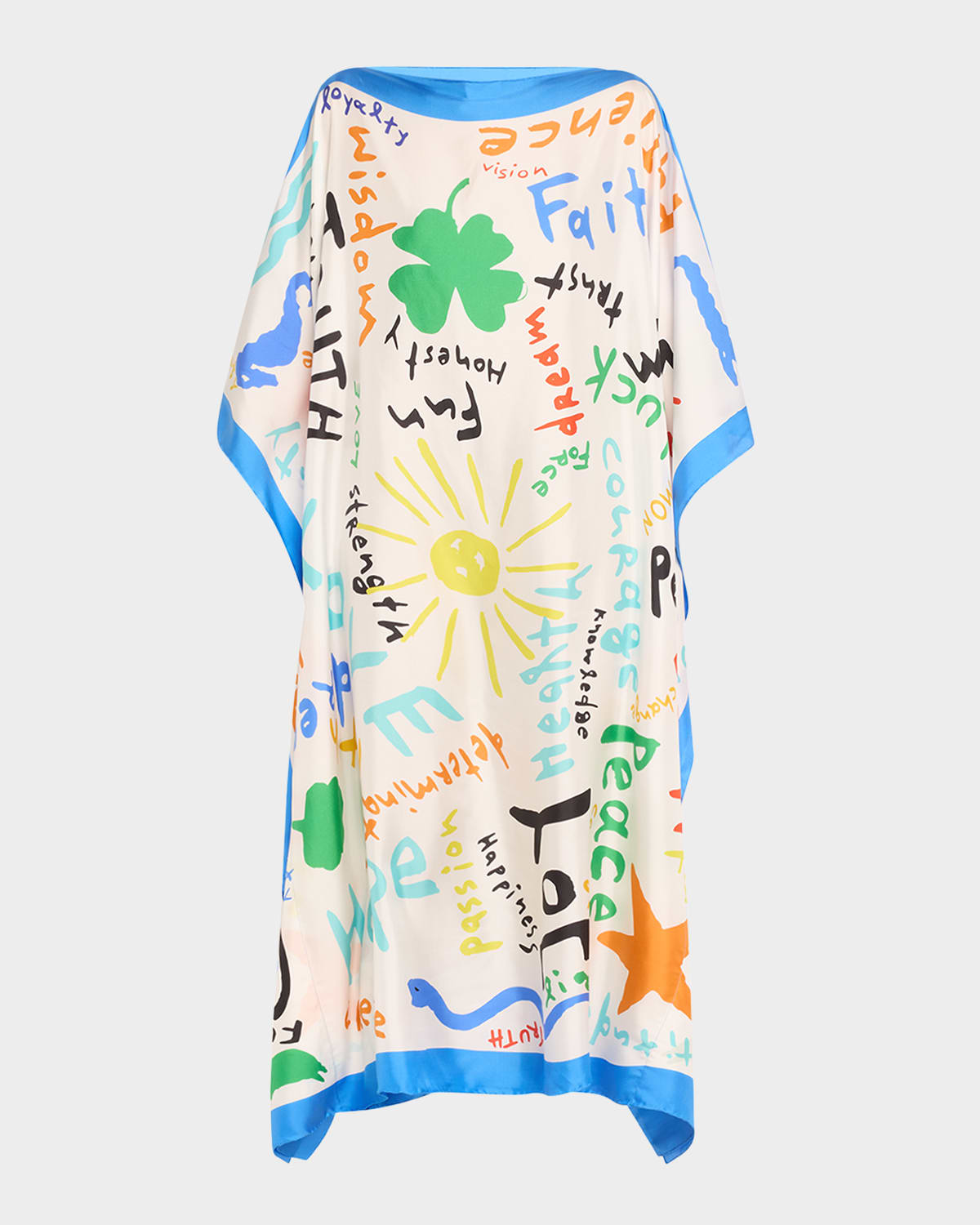 Kakanias Typography Silk Kimono