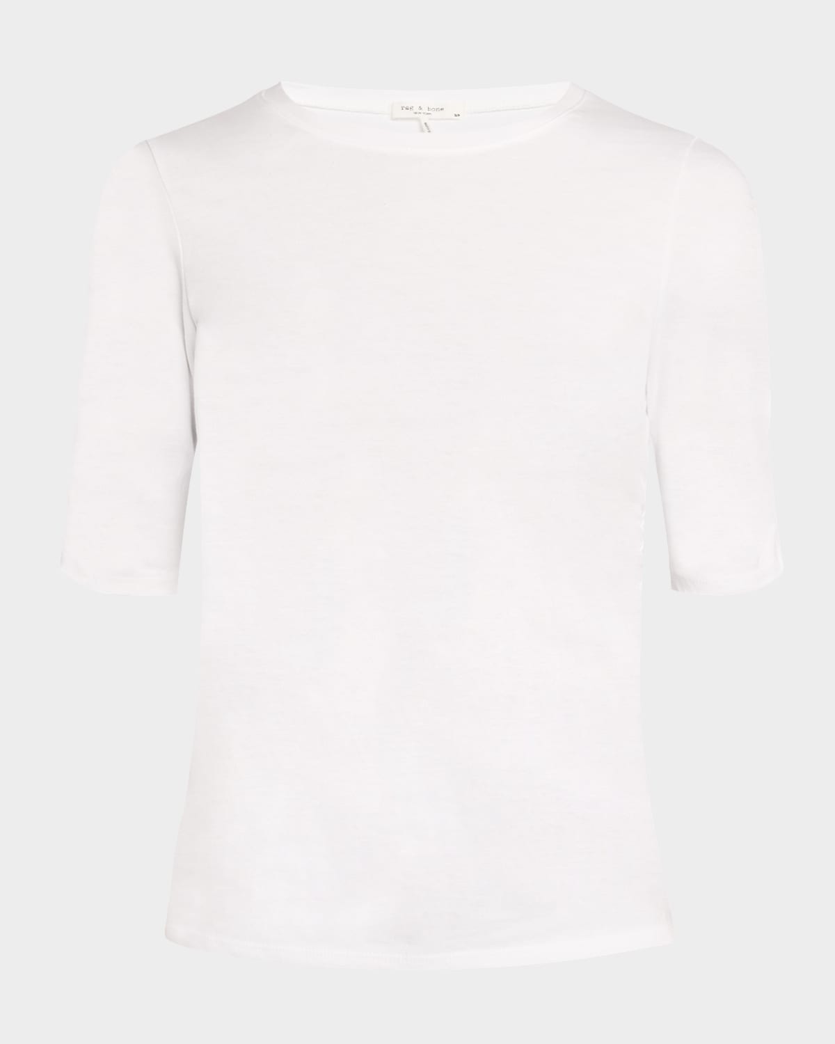 Rag & Bone Juliet Shirred Short-sleeve Tee In White