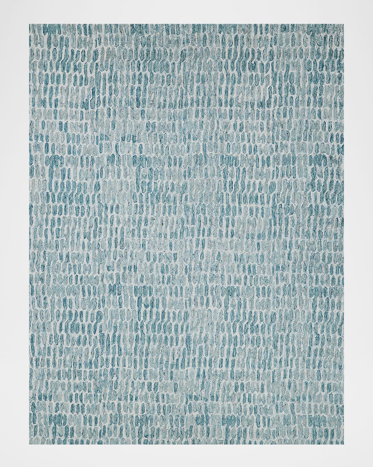 Exquisite Rugs Ink Blot Hand-tufted Turquoise Rug, 5' X 8' In Turquoise