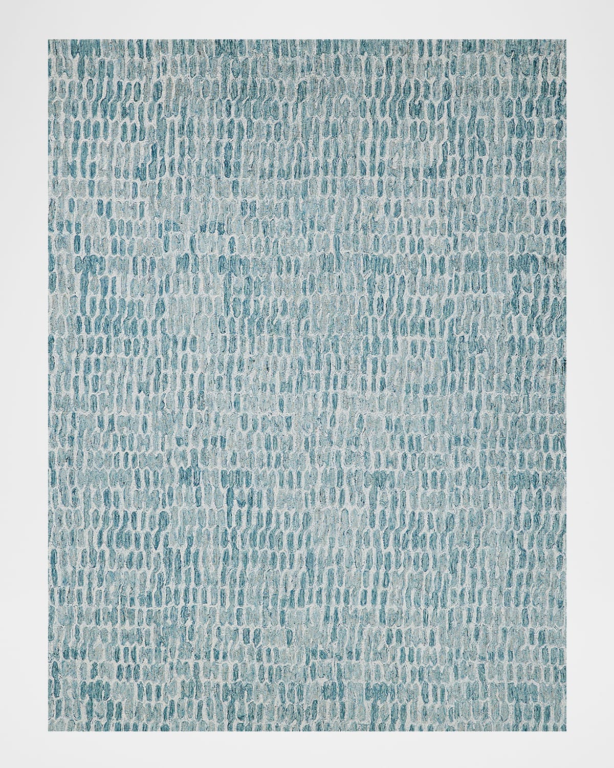 Exquisite Rugs Ink Blot Hand-tufted Turquoise Rug, 9' X 12' In Turquoise