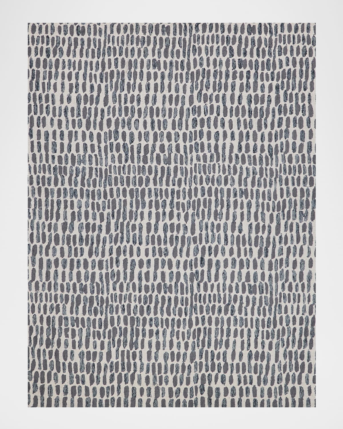 Exquisite Rugs Ink Blot Hand-tufted Black & Gray Rug, 9' X 12' In Black, Gray