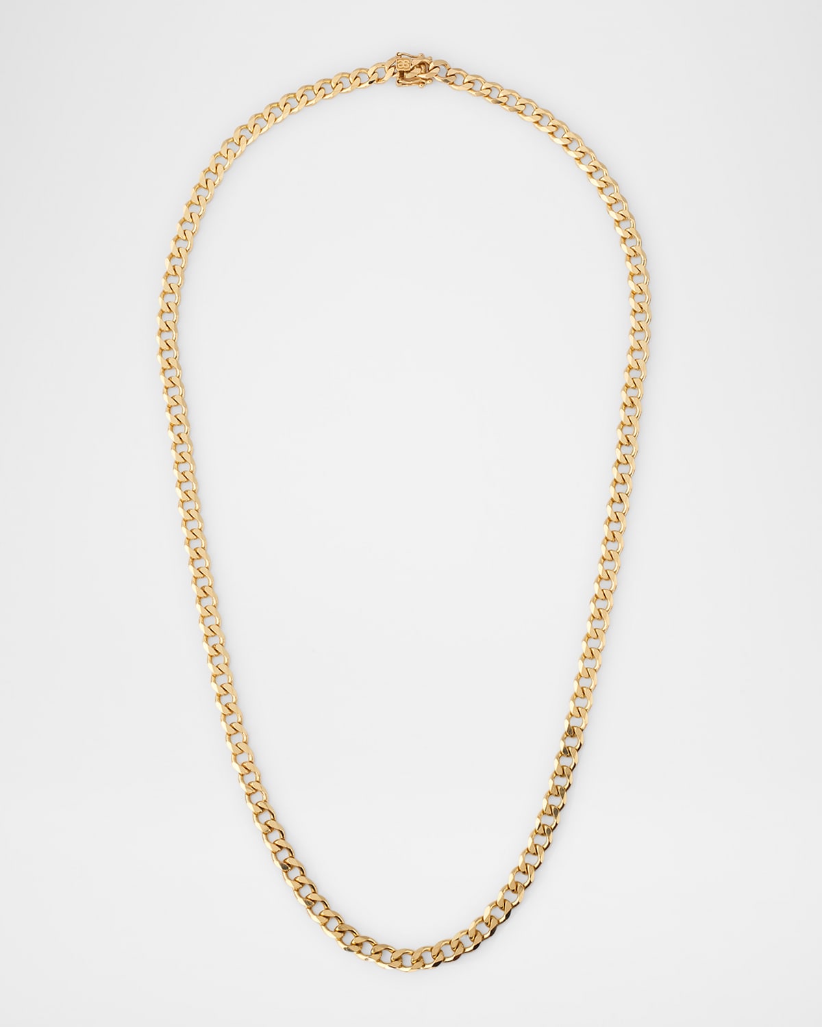 Men's 14K Yellow Gold Curb Link Chain Necklace, 22"L