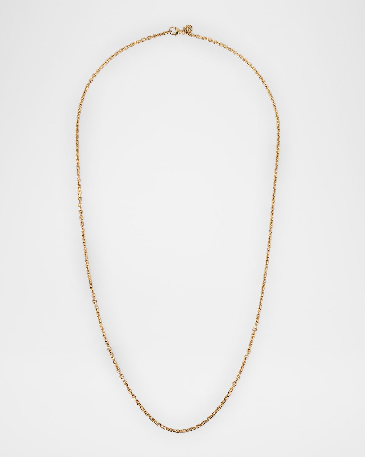 Men's 14K Yellow Gold Cable Chain Necklace, 22"L