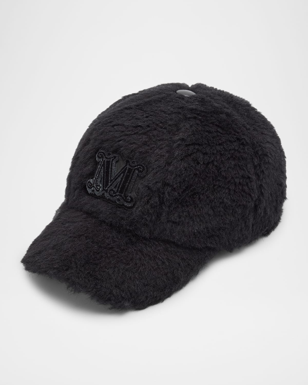 Max Mara Wool Baseball Cap In Black