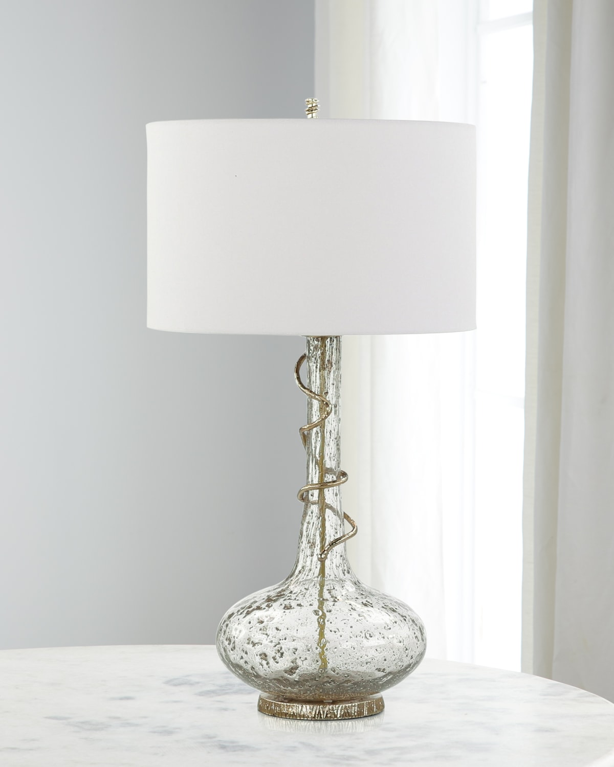 John-richard Collection Alchemy 34" Table Lamp In Silver