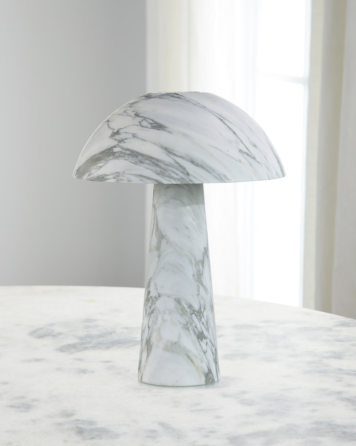 John-richard Collection Marble Canopy Table Lamp In White