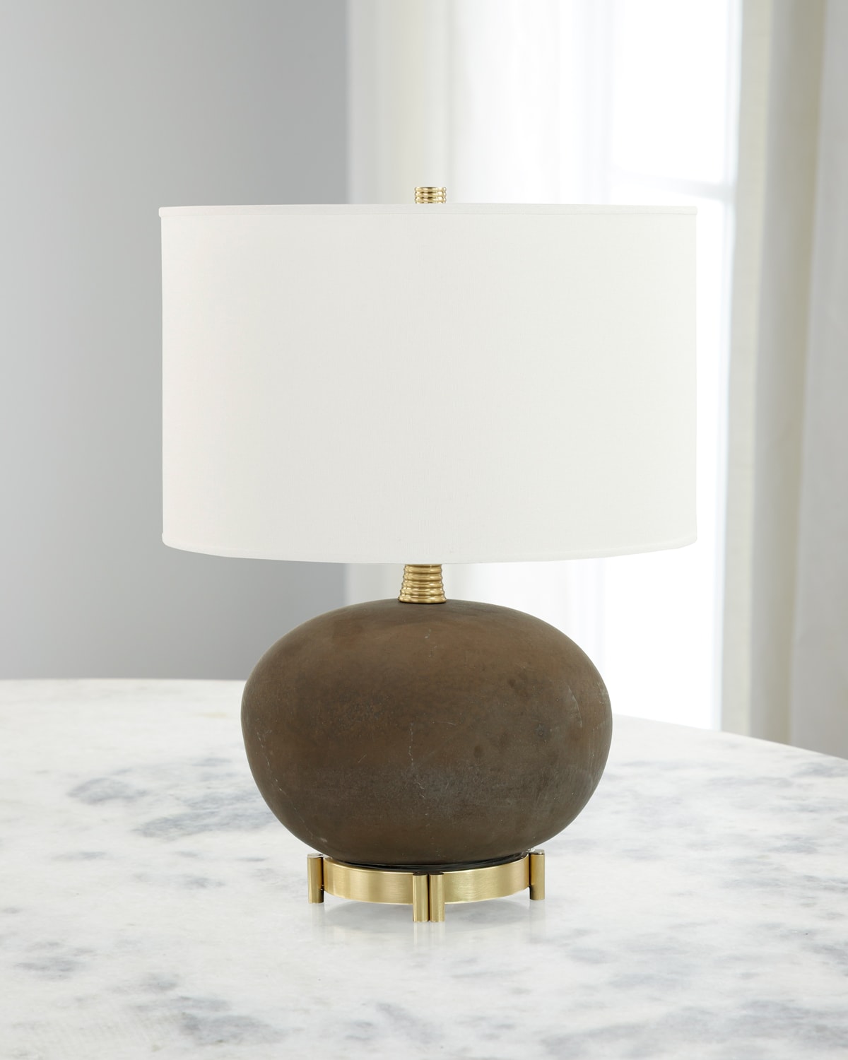 John-richard Collection Nomad Table Lamp In Charcoal