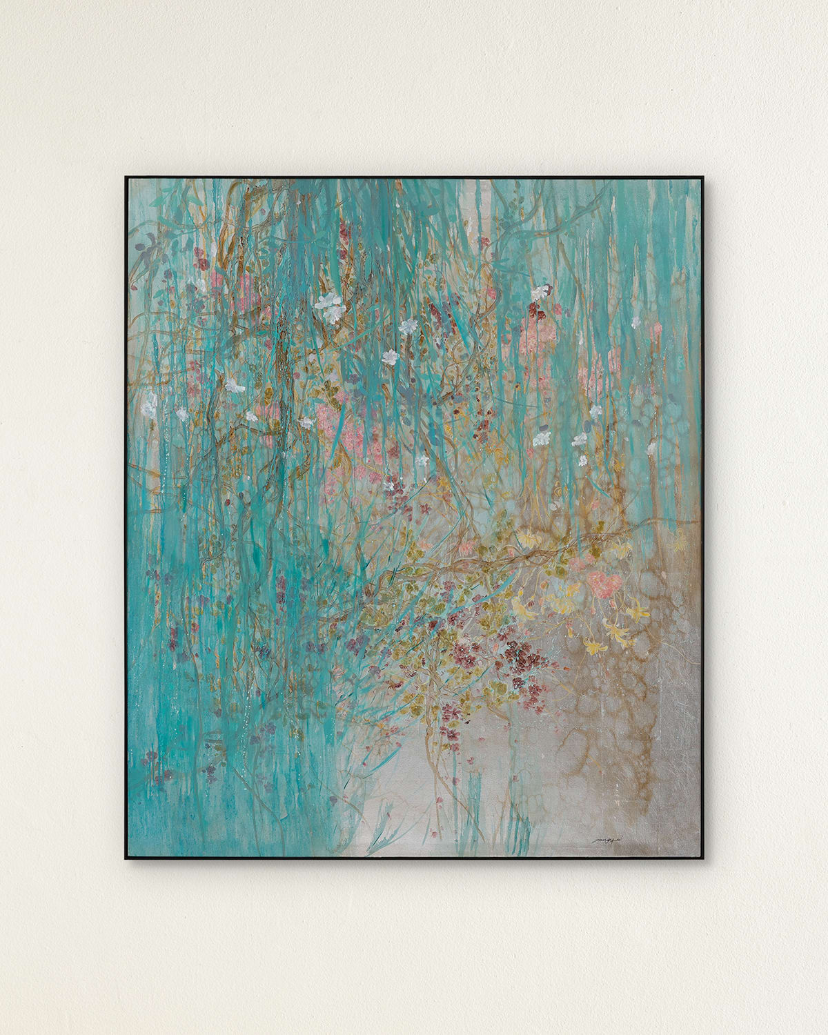 John-richard Chromatic Forest Original Painting By Teng Fei In Green