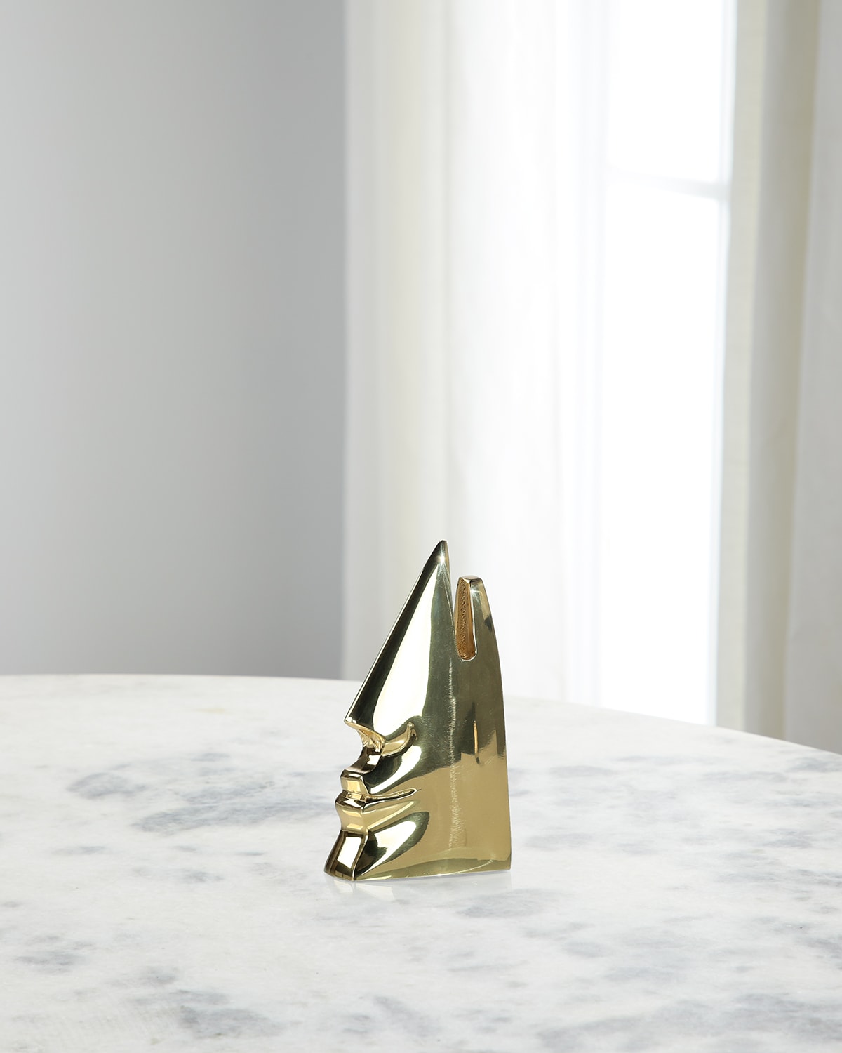 John-richard Brass Ridges Sculpture In Gold