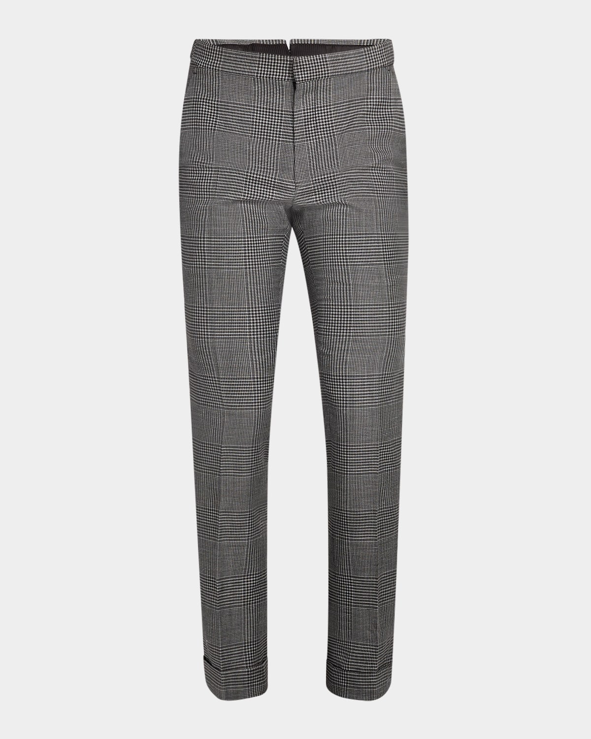 Tom Ford Tailored Wool Trousers In Grey Multi