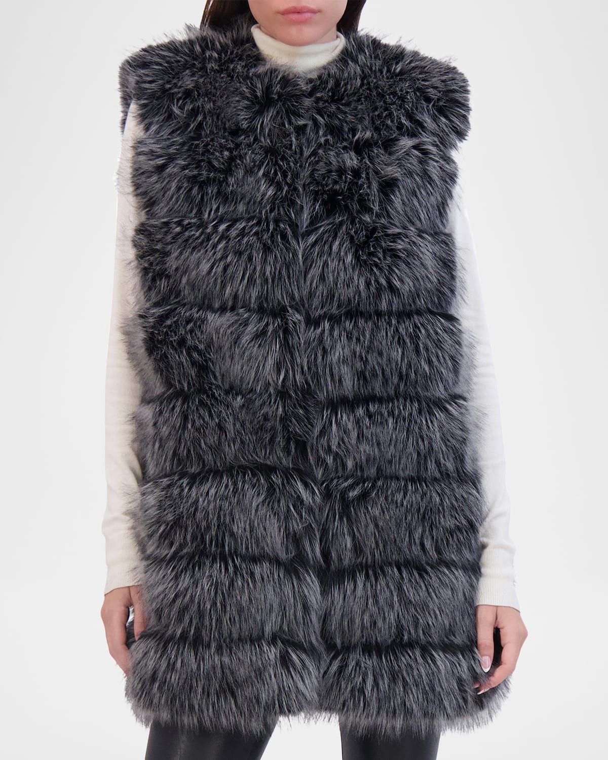 Fox-Like Faux Fur Vest