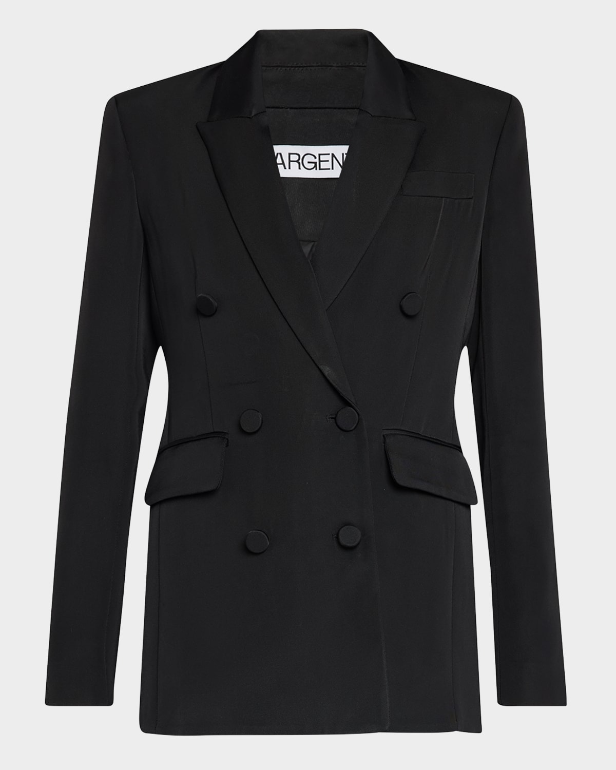 Double-Breasted Viscose Twill Blazer