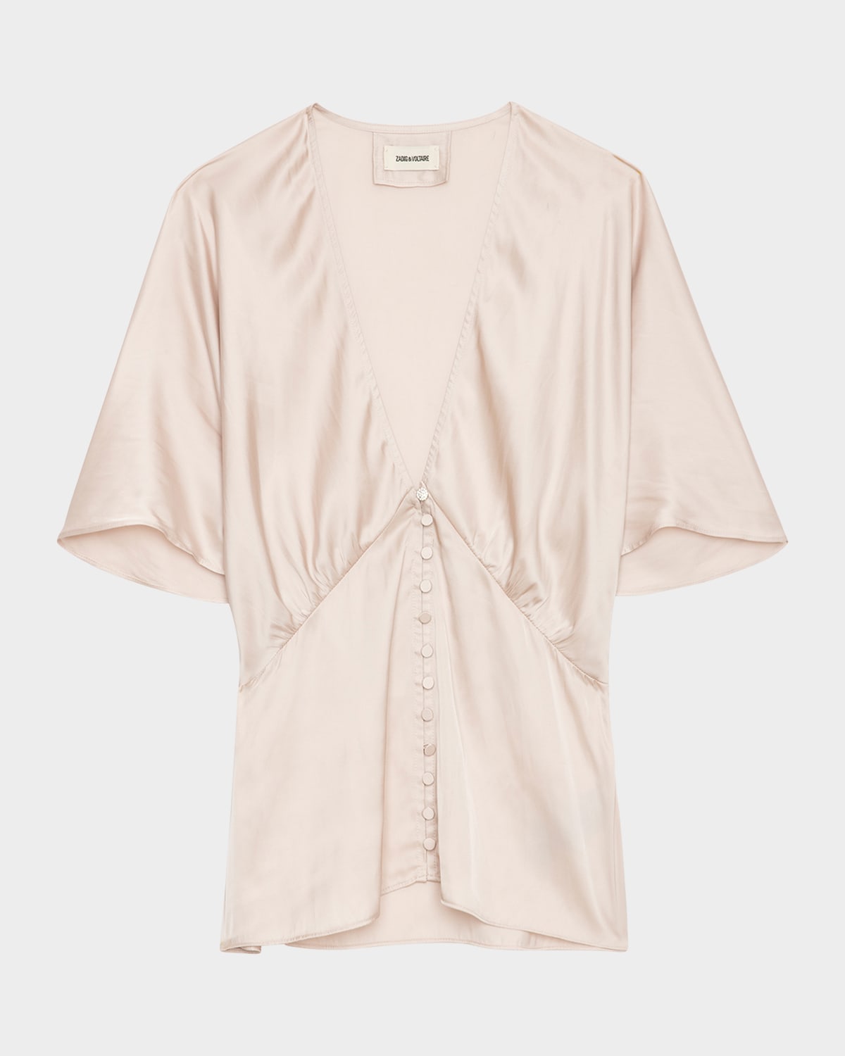 Zadig & Voltaire Thodri Satin Button-Front Blouse