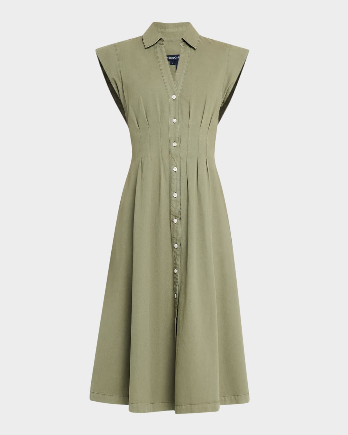 VERONICA BEARD RUBEN BUTTON-FRONT MIDI DRESS 