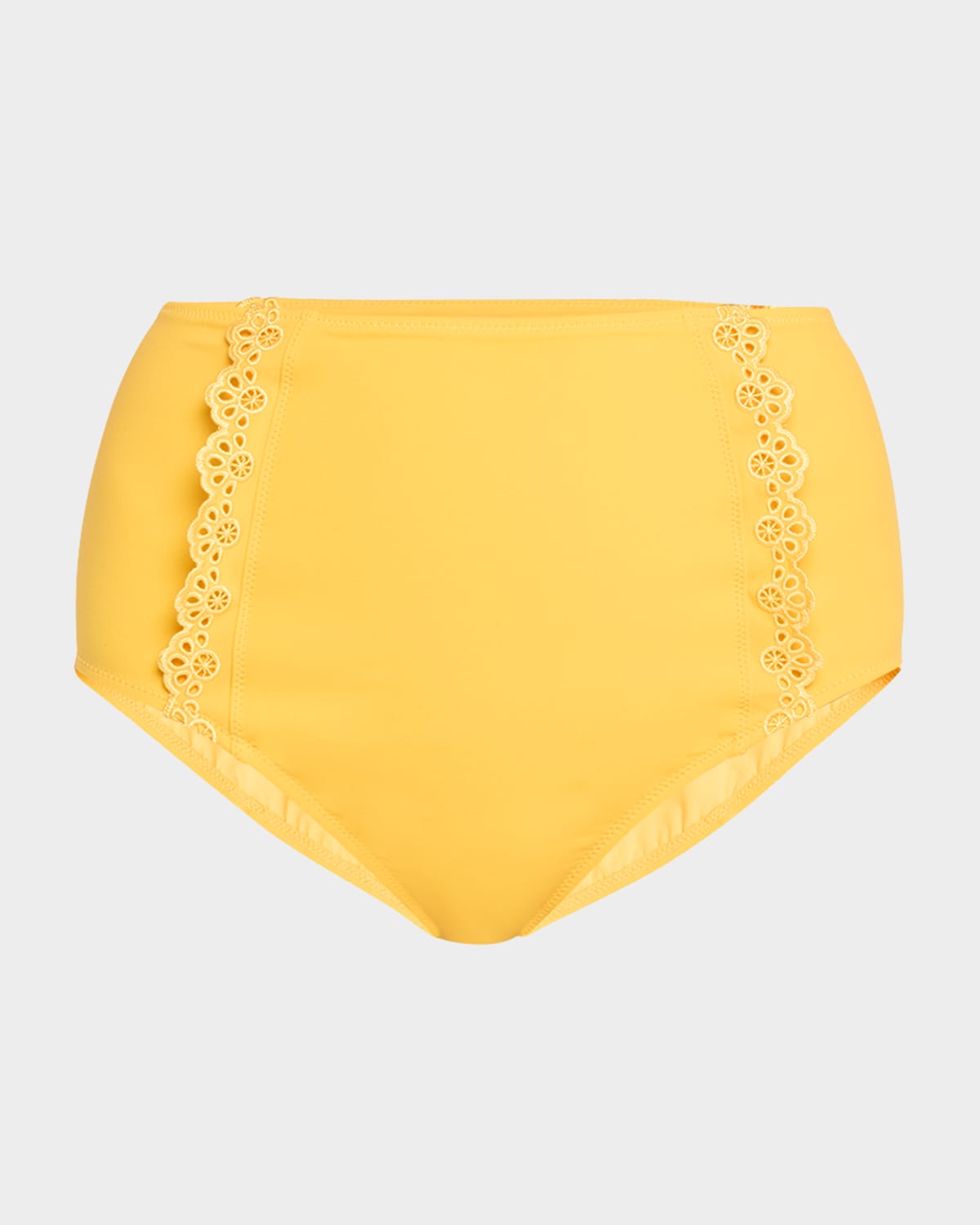 Ulla Johnson Lunaire Embroidered Bikini Bottoms In Canary