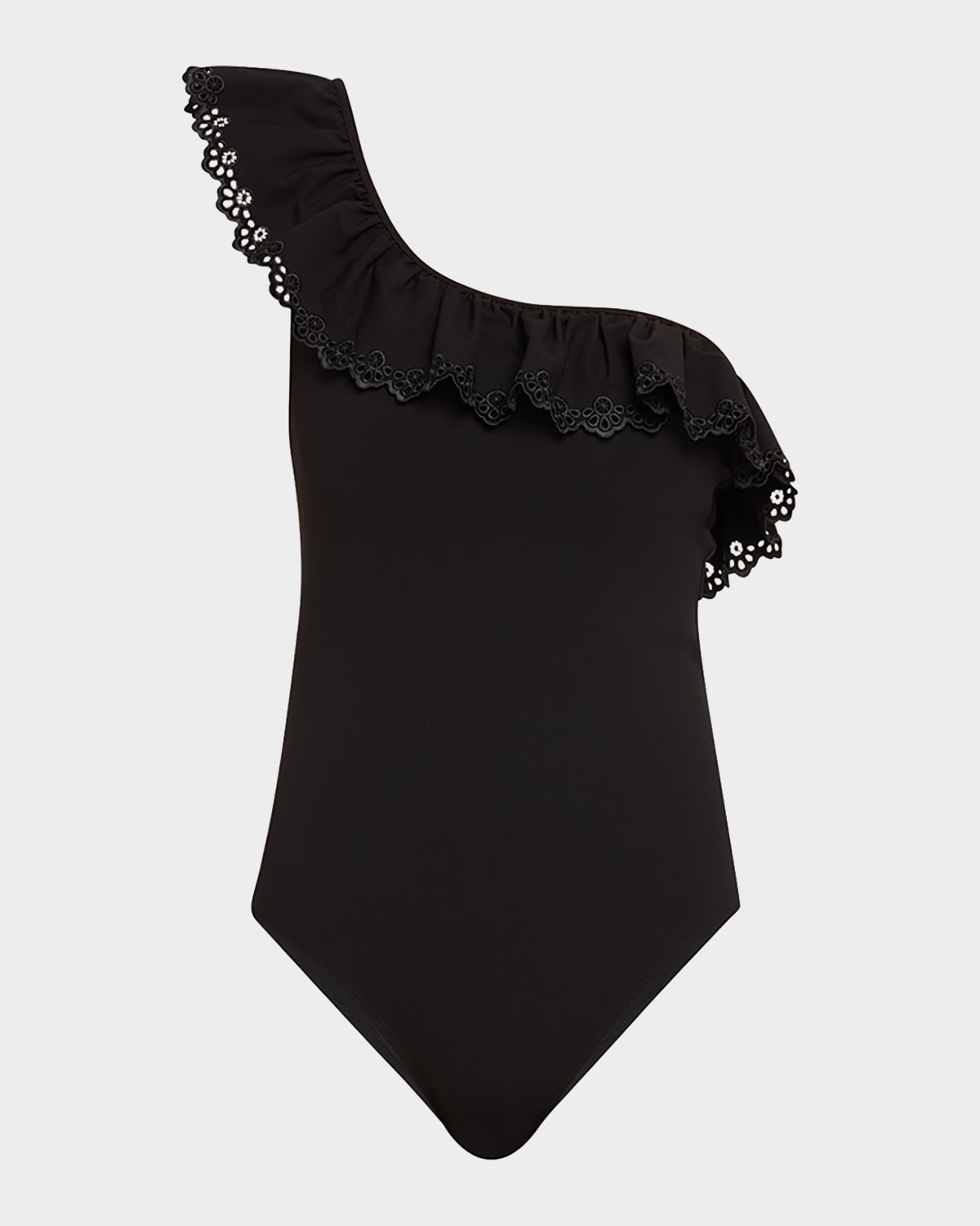 Ulla Johnson Solara Embroidered Flutter One-piece Swimsuit