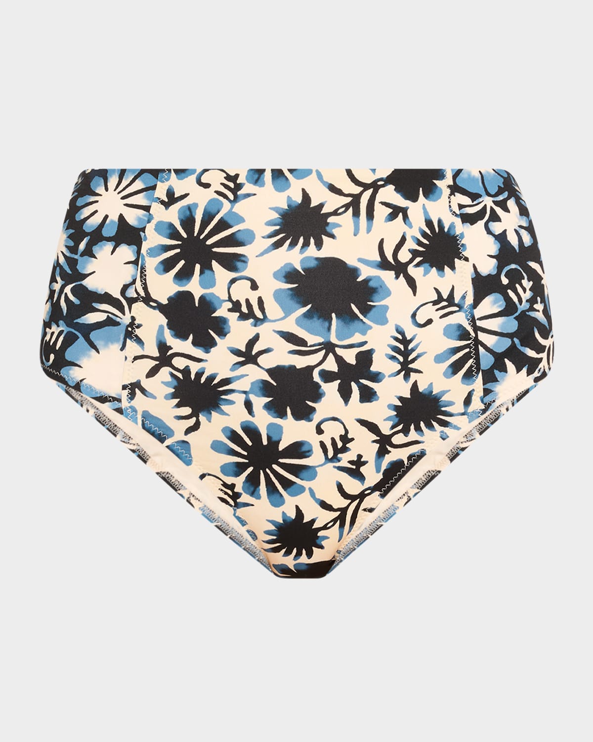 Ulla Johnson Zahara High-waist Bikini Bottoms In Sunprint Combo