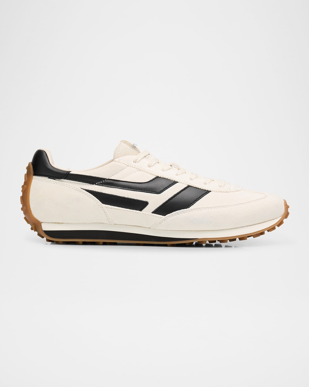 Shop Tom Ford Men's Mick Tech Fabric And Suede Sneakers In White/black