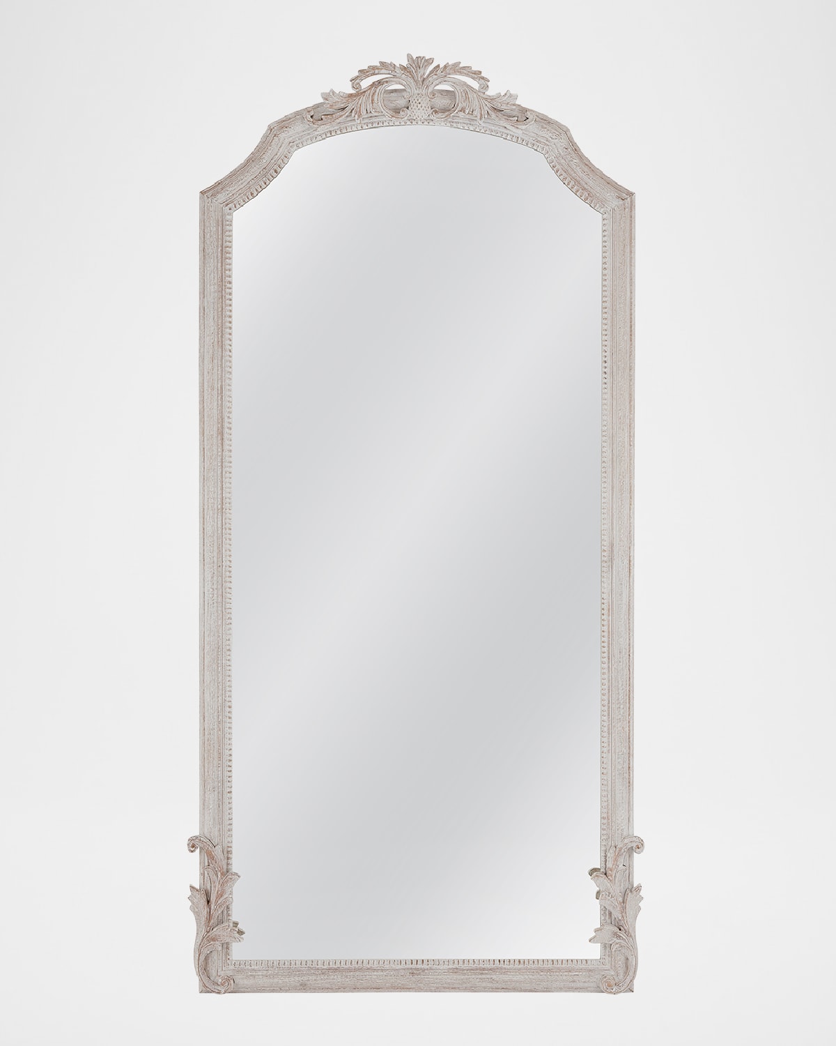 Katherine Noble By Bmc Colton 82" Floor Mirror In Distressed White