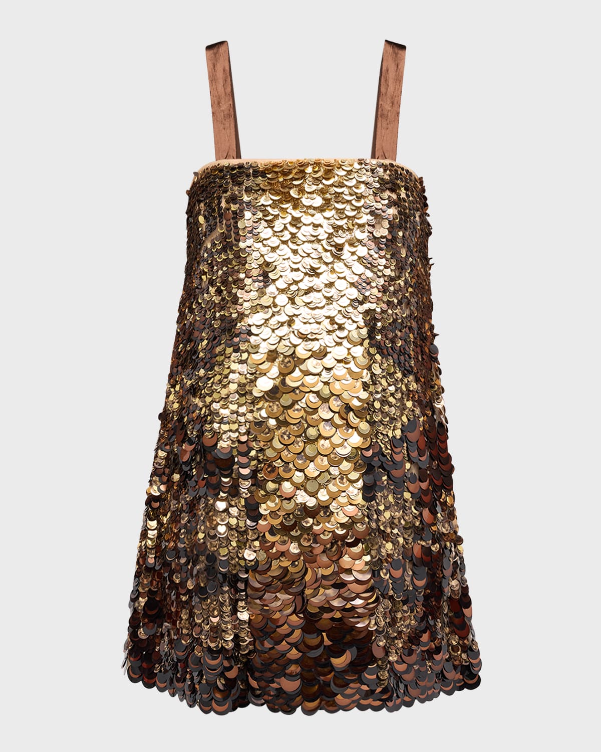 Oscar de la Renta Ombre Paillette Embroidered Mini Dress