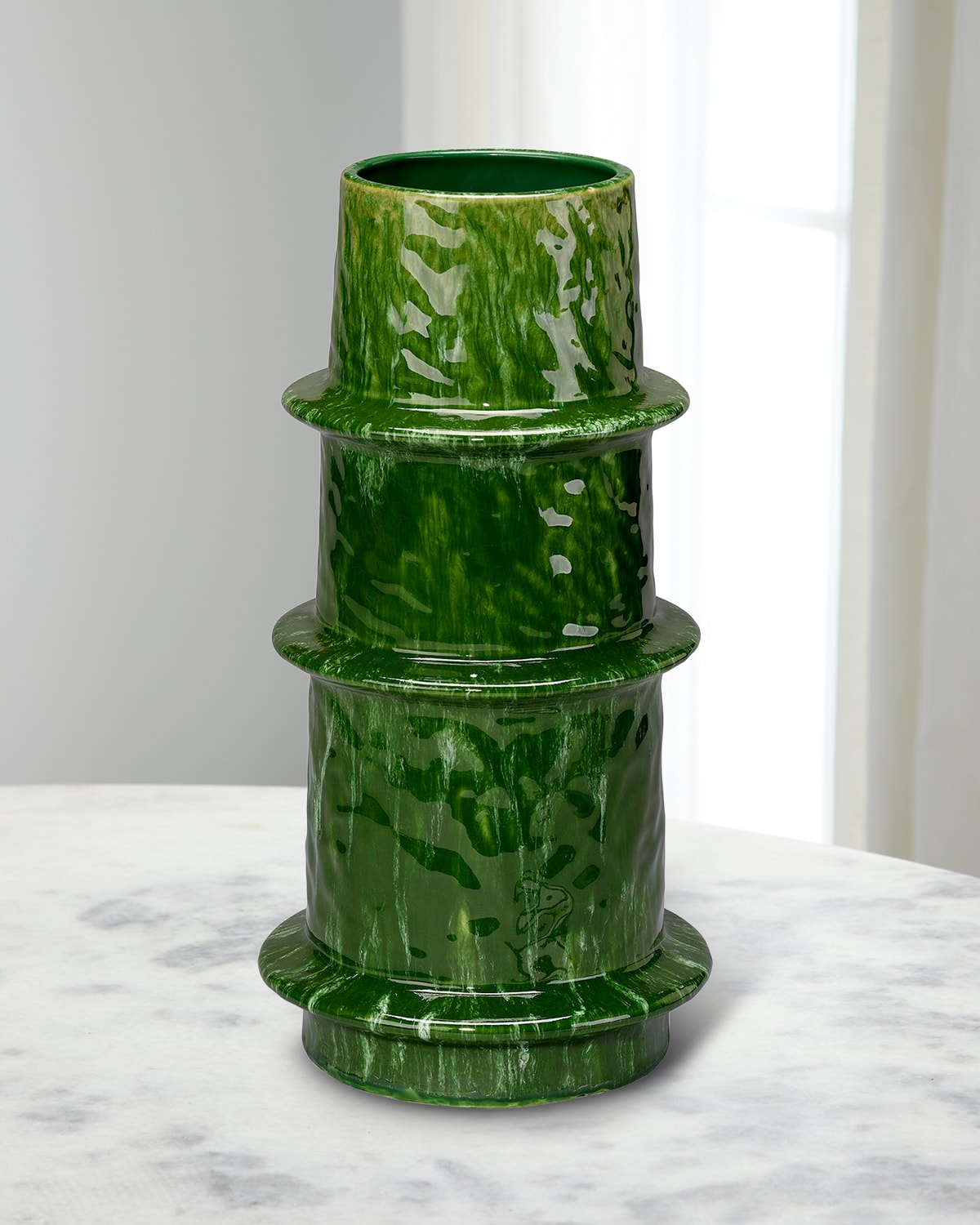 Jamie Young Saturn Large Vessel, 15" In Green
