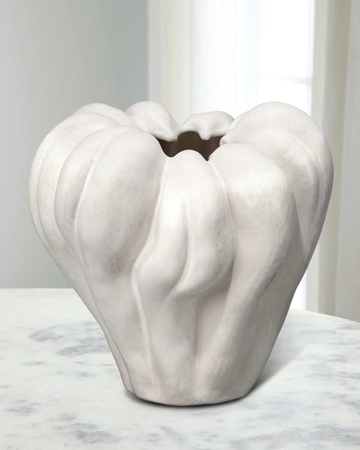 Jamie Young Tulip Ceramic Decorative Vase In White