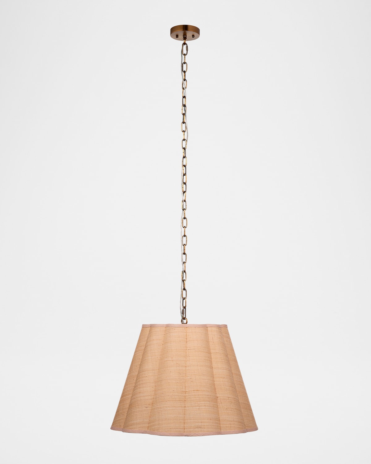 Jamie Young Scalloped Hanging Pendant In Natural